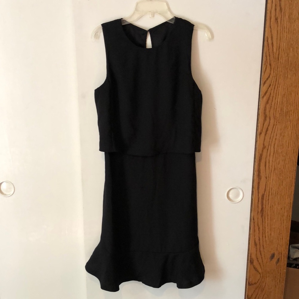 Banana republic little black dress 2 ruffle hem dress